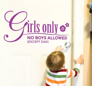 Stickers texte girls only - TenStickers