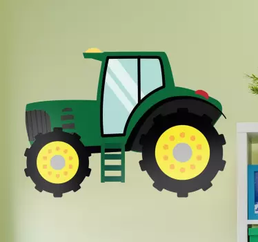 tracteur vert - TenStickers