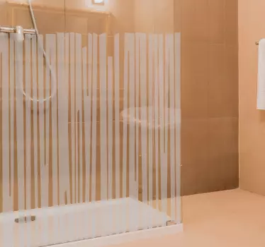 Sticker paroi de douche salle de bain motifs linéaires - TenStickers