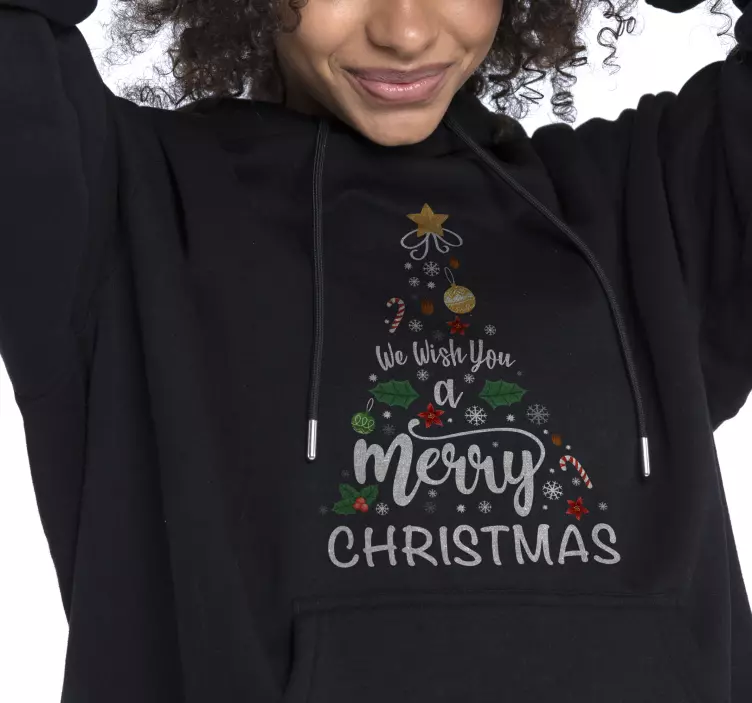 Sweat-shirt sapin "Merry Christmas" - TenStickers