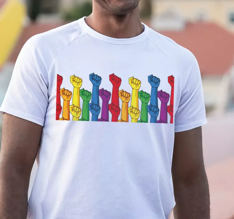T-shirt coup de poing coloré - TenStickers