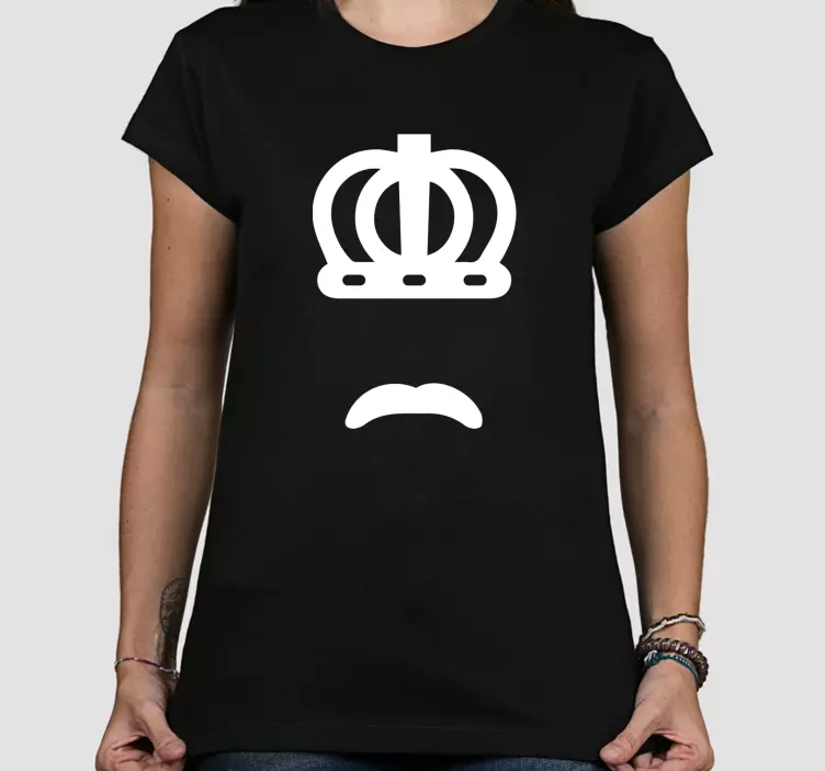 T-shirt couronne et moustache graphique - TenStickers