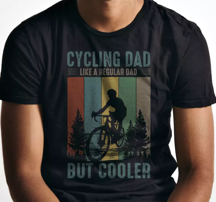 T-shirt fête des pères Cycling dad - TenStickers