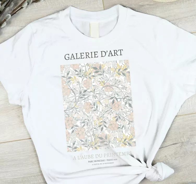 T-shirt galerie d'art florale - TenStickers