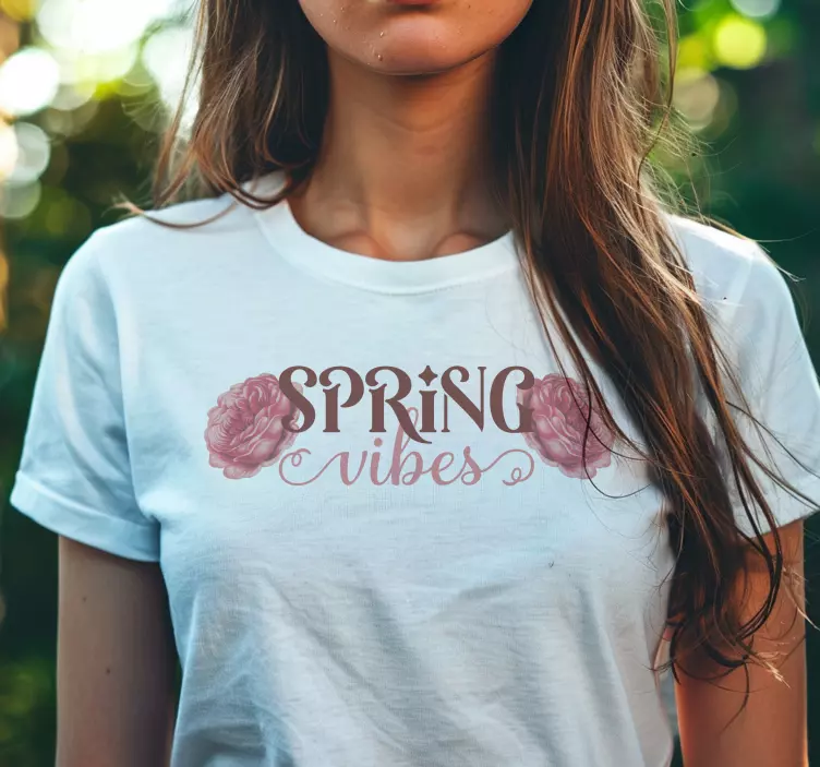 T-shirt printemps spring vibes - TenStickers
