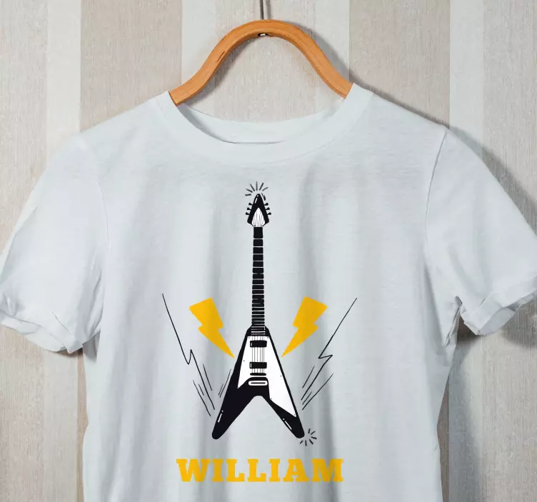 T-shirt guitare électrique personnalisée - TenStickers