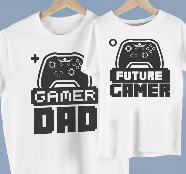 T-shirts père enfant design gamers - TenStickers