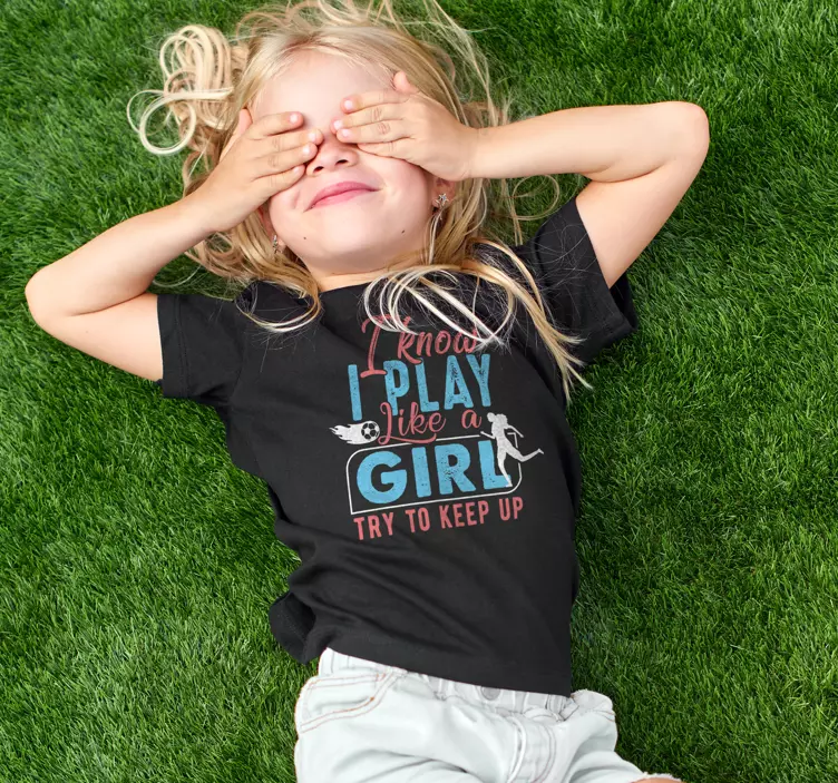 Tee shirt enfant "I play like a girl" - TenStickers