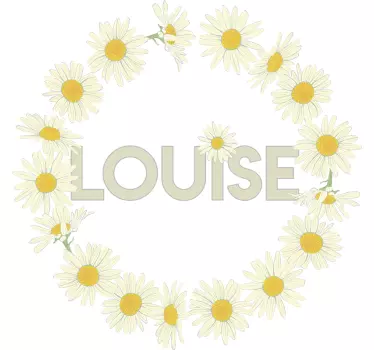T-shirt personnalisé cercle de nom floral - TenStickers