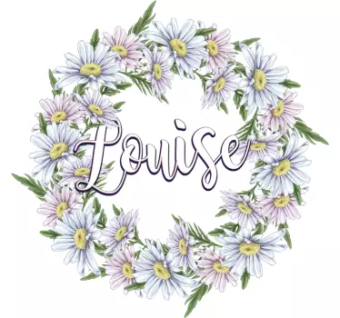 T-shirt personnalisé couronne florale louise - TenStickers