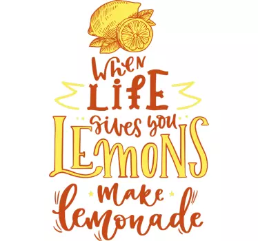 T-shirt la vie fait des citrons - TenStickers