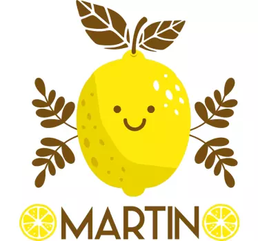 T-shirt bébé personnage de citron souriant - TenStickers