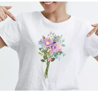 T-shirt design de bouquet floral - TenStickers