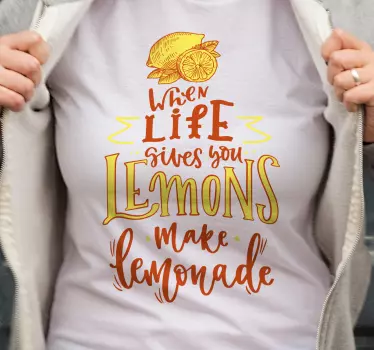 T-shirt la vie fait des citrons - TenStickers