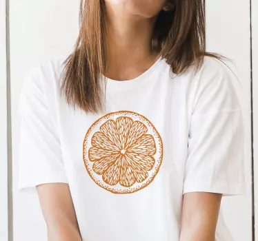 T-shirt motif tranche d'orange - TenStickers