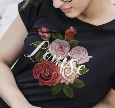 T-shirt personnalisé design floral élégant - TenStickers