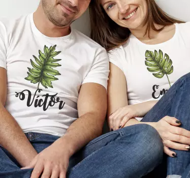 Tee-shirt mère et fille vêtements feuillus assortis - TenStickers
