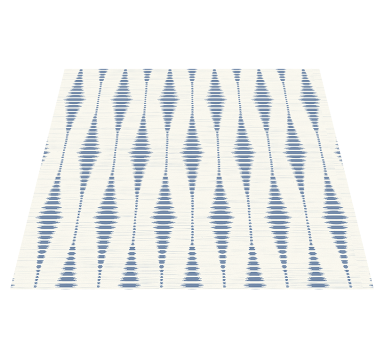 Tapis vinyle moderne rabaul ikat bleu et beige - TenStickers