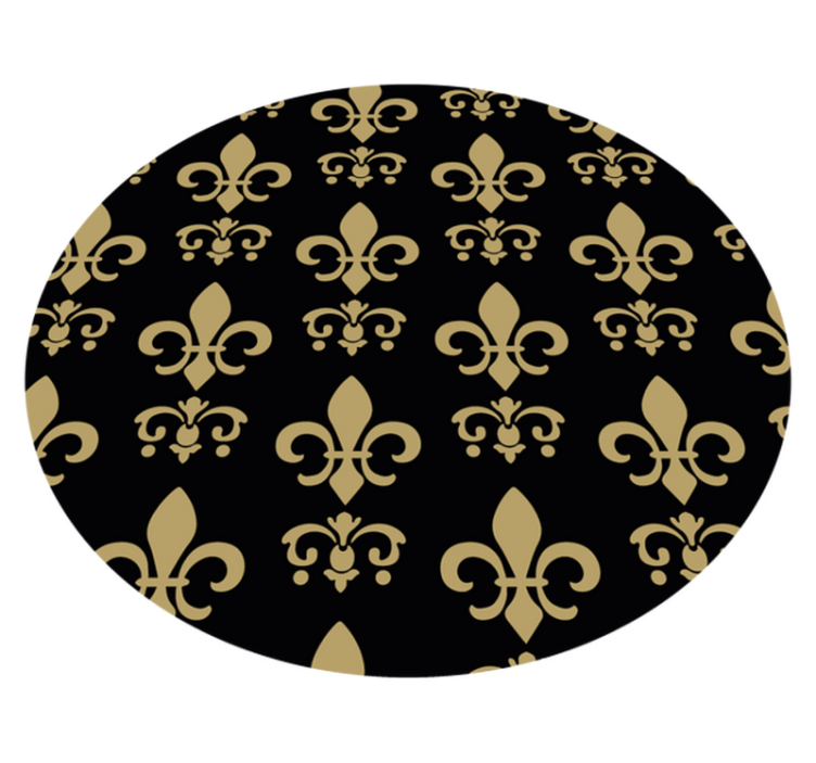 Tapis vinyle salle de bain fleur de lys - TenStickers