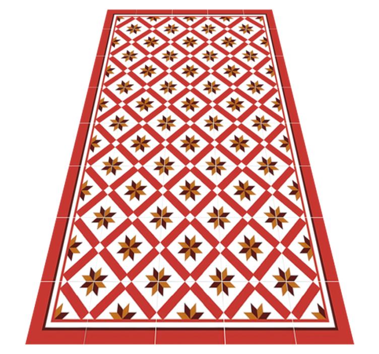 Tapis vinyle cuisine rouge hydraulique - TenStickers
