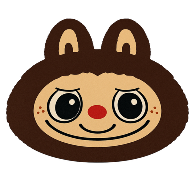 Tapis vinyle autres tapis motif labubu marron - TenStickers