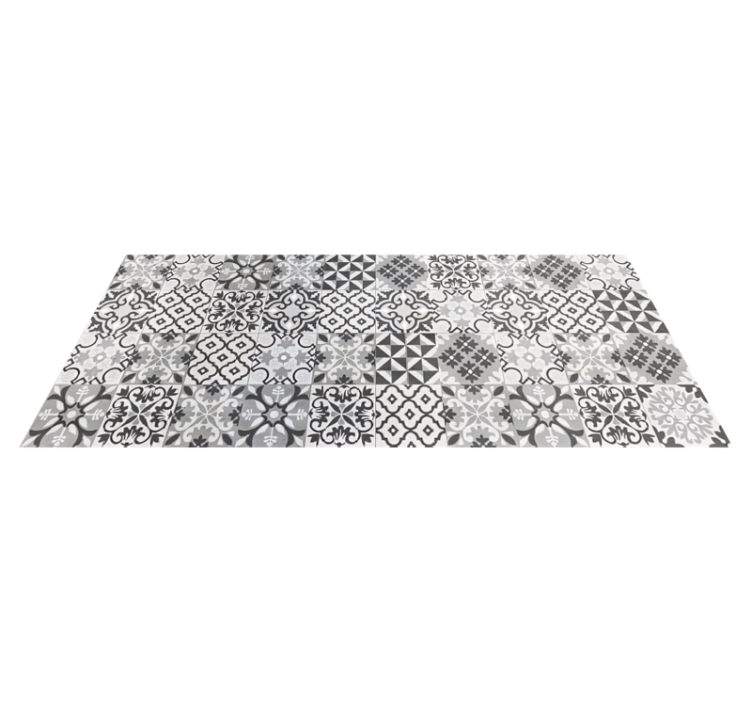 Tapis vinyle carreaux de ciment crearreda gris - TenStickers