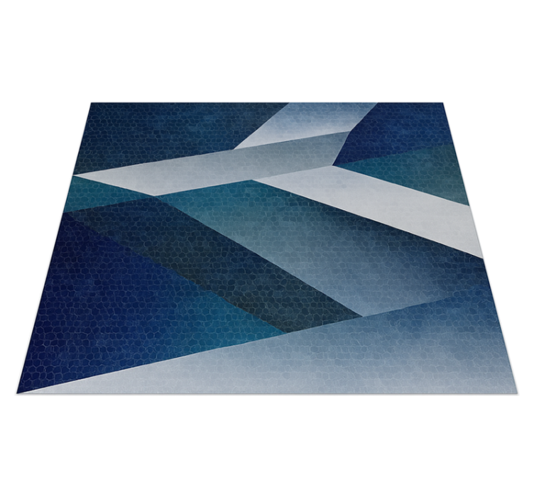 Tapis vinyle salon motif éclats bleus - TenStickers