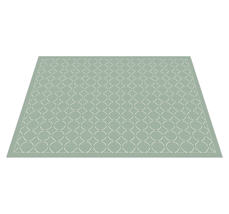 Tapis vinyle cuisine treillis céladon atténué - TenStickers