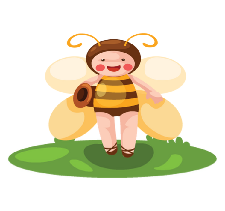 Tapis vinyle animal personnalisé abeille - TenStickers