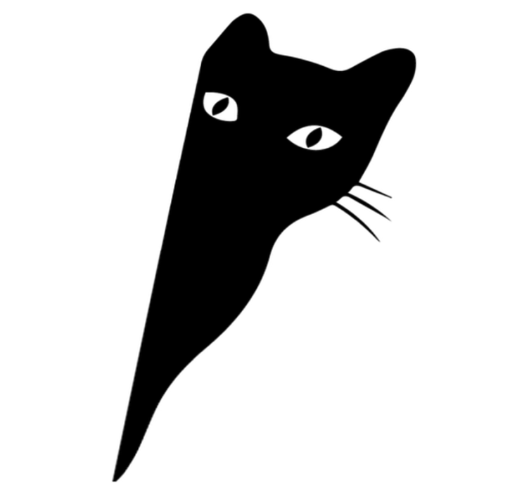Tapis vinyle animal chat qui grogne - TenStickers