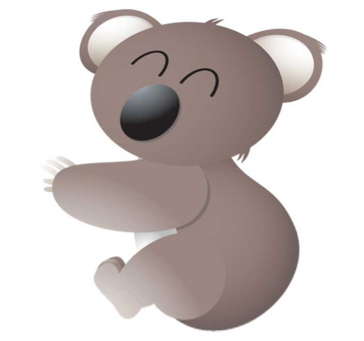 Tapis vinyle animal koala heureux - TenStickers