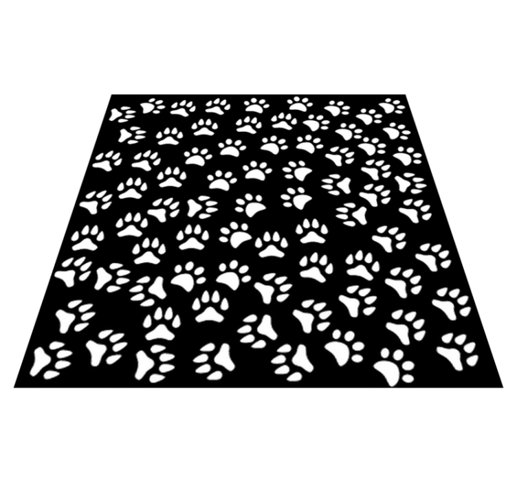 Tapis vinyle animal motifs animaliers blancs - TenStickers