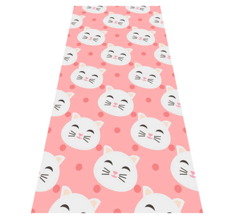 Tapis vinyle animal chats rigolos - TenStickers