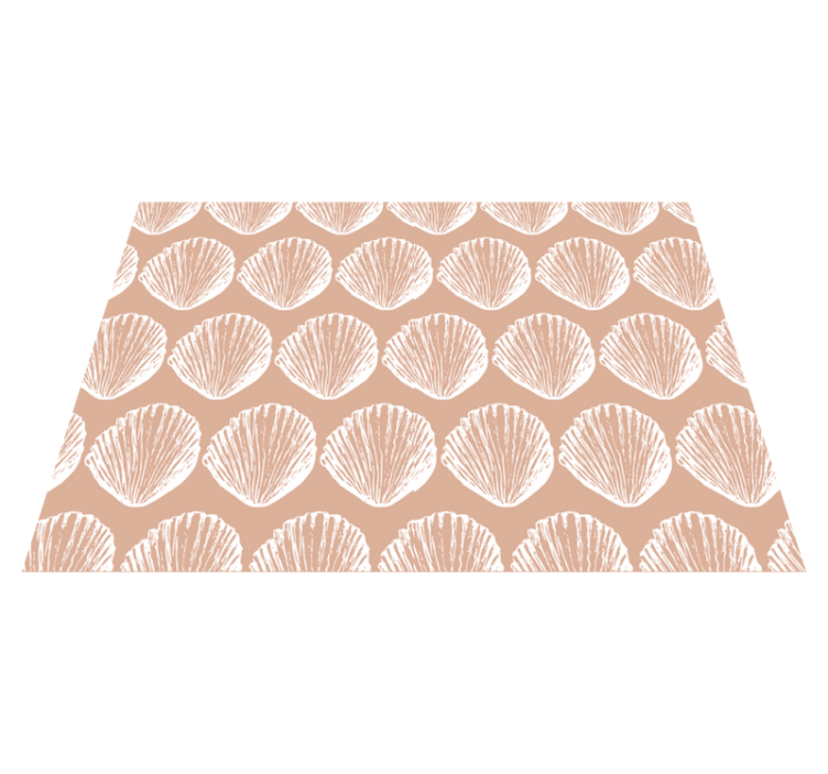 Tapis vinyle animal motif coquillages rétro beige - TenStickers