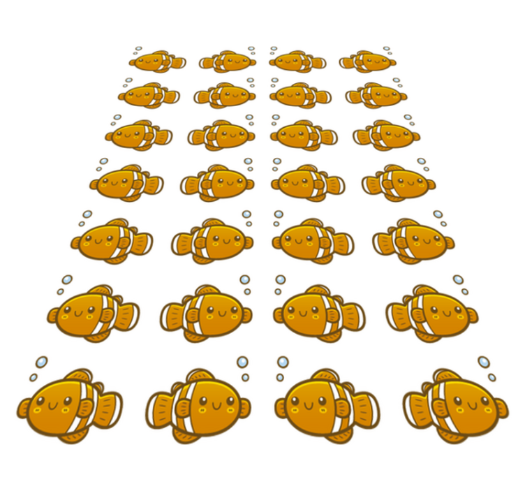 Tapis vinyle animal motif poisson clown - TenStickers