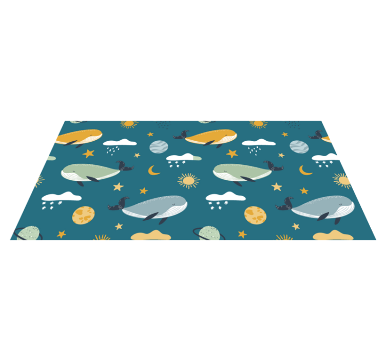 Tapis vinyle animal motif baleines tendance - TenStickers