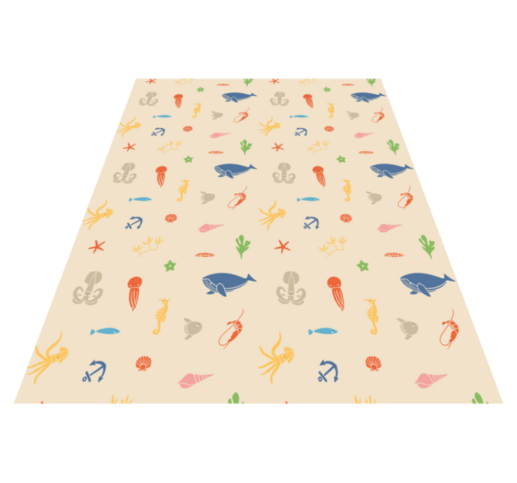 Tapis vinyle animal motif créatures marines - TenStickers