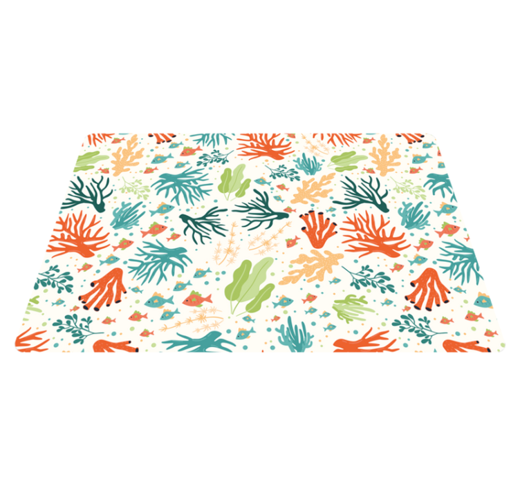 Tapis vinyle animal corail coloré - TenStickers
