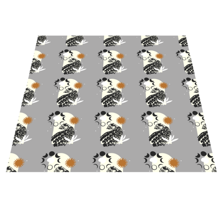 Tapis vinyle animal léopard noir sous la lune - TenStickers