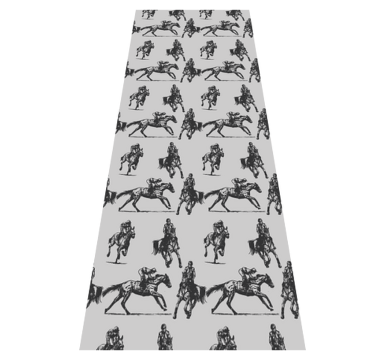 Tapis vinyle animal chevaux gris en différentes positions - TenStickers