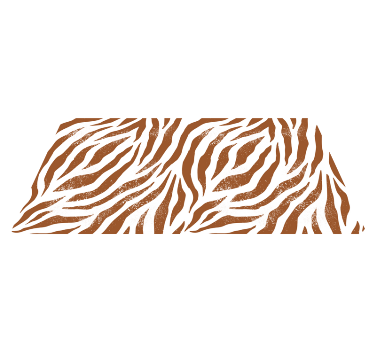 Tapis vinyle animal imprimé zèbre marron - TenStickers
