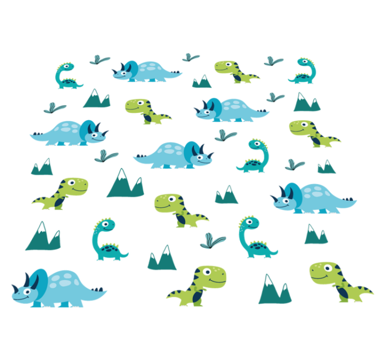 Tapis vinyle animal motifs de dinosaures ludiques - TenStickers