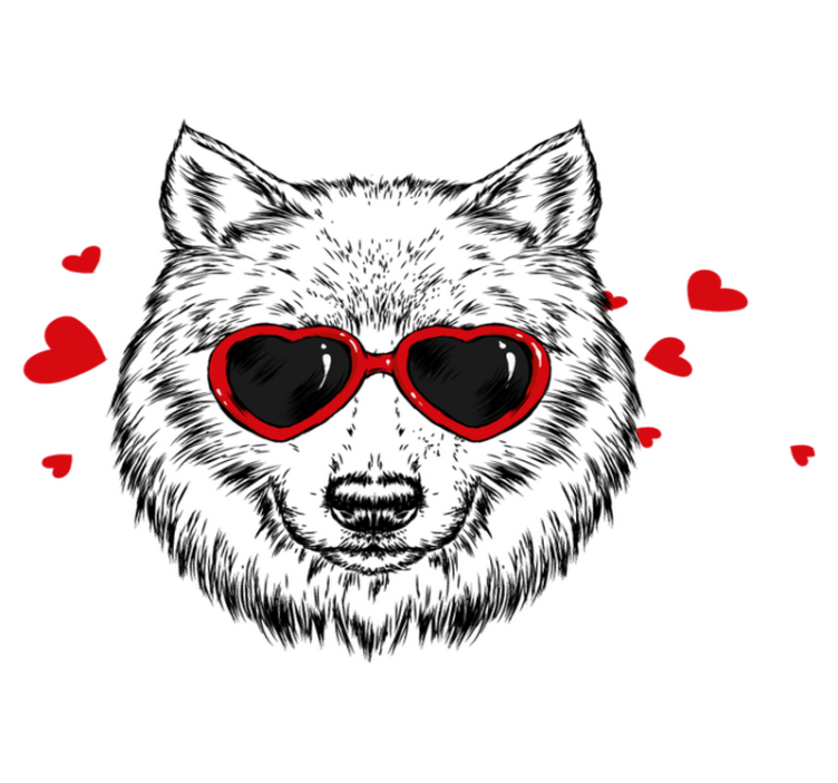 Tapis vinyle animal Écusson de loup joueur - TenStickers