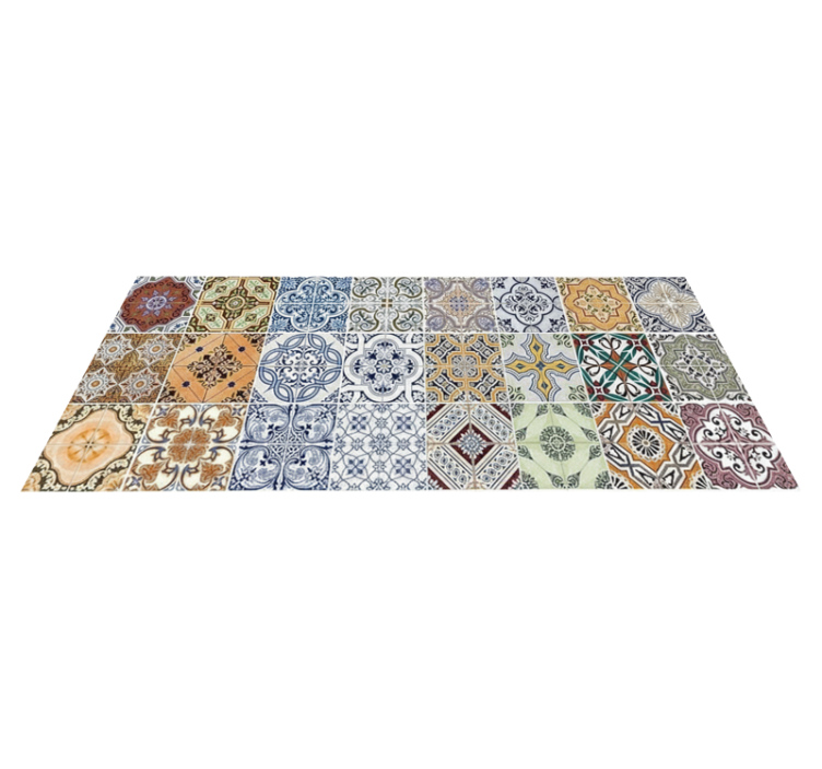 Tapis vinyle cuisine style méditerranéen éclectique - TenStickers