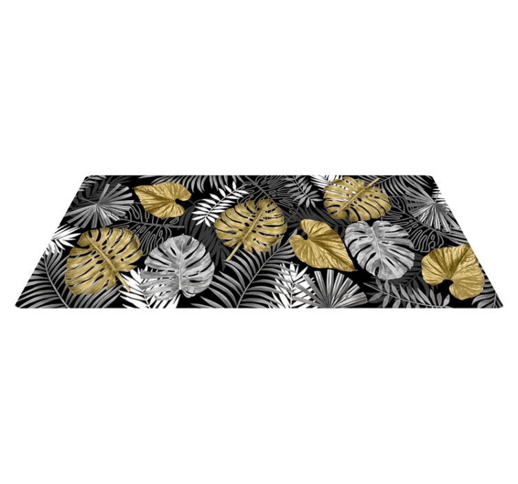 Tapis vinyle cuisine jungle dorée luxueuse - TenStickers