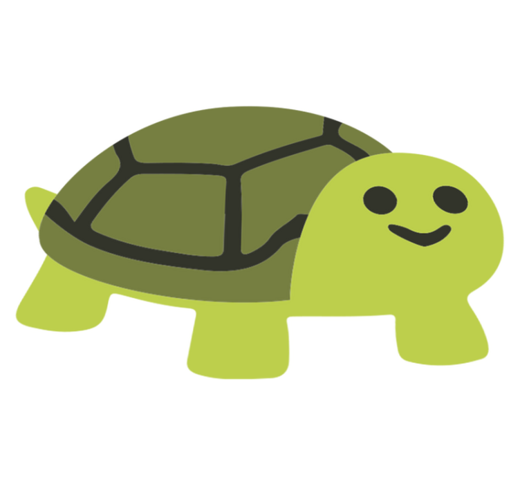 Tapis vinyle animal tortue souriante mignonne - TenStickers