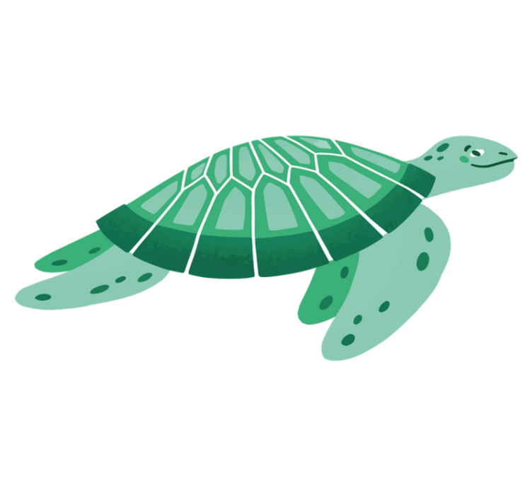 Tapis vinyle animal art de la tortue joueuse - TenStickers