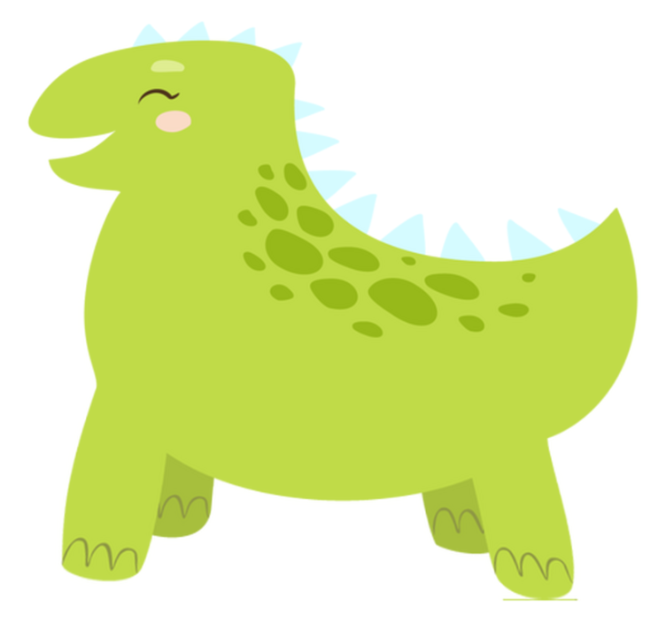 Tapis vinyle animal personnage de dinosaure joyeux - TenStickers