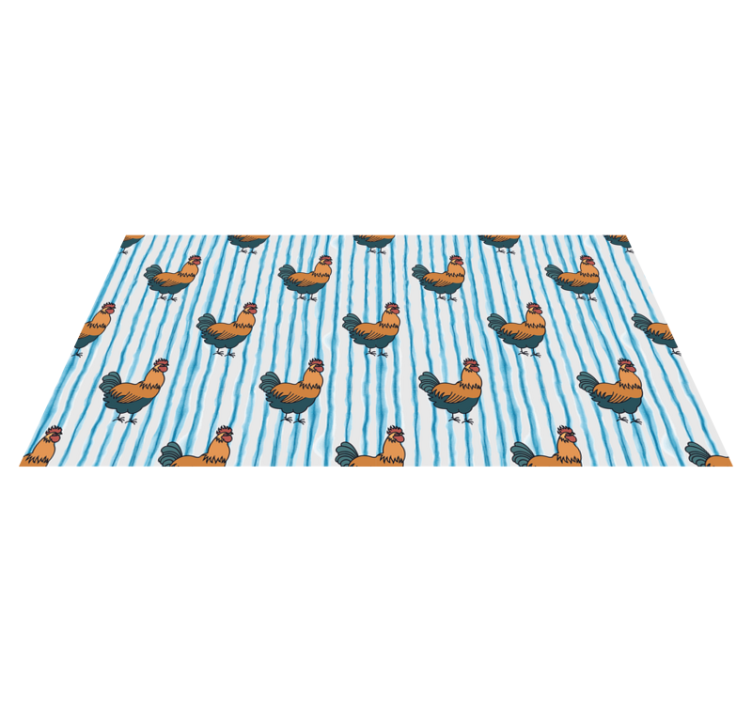 Tapis vinyle animal motif poule charmante - TenStickers