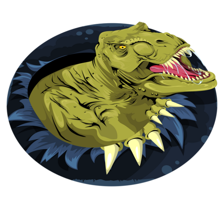 Tapis vinyle animal tête de tyrannosaure - TenStickers